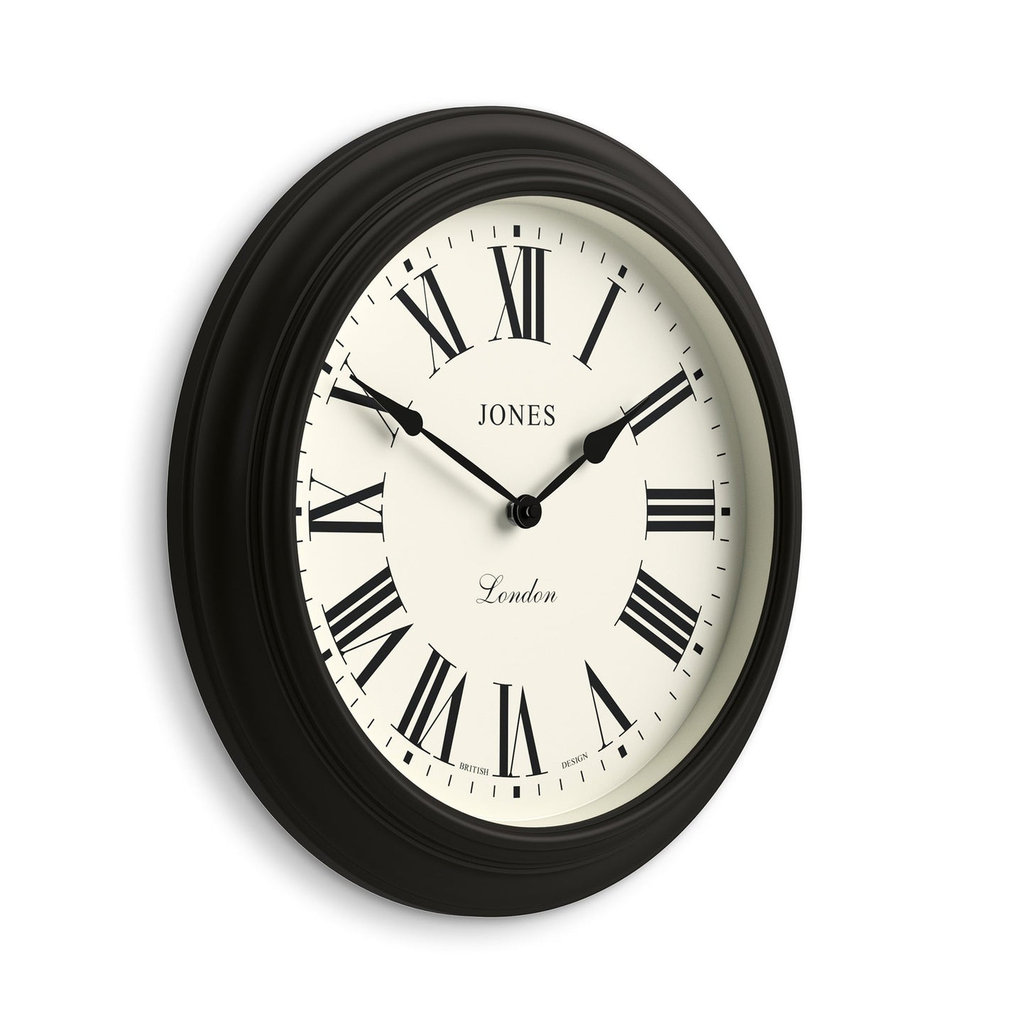 Jones Supper Club wall clock in black 40cm